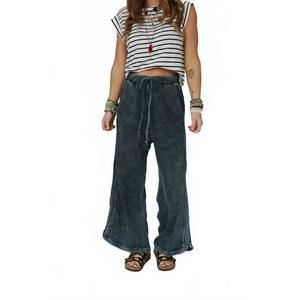 Three Bird Nest Women's Blue Wide-Leg Pants